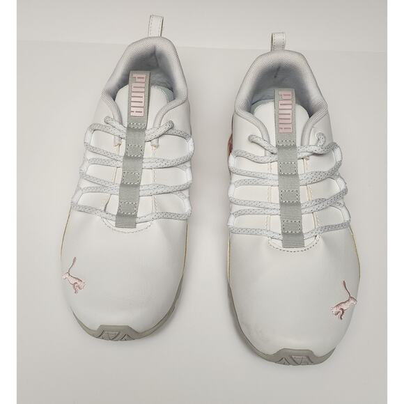 PUMA Womens Riaze Prowl Sl Speckle Lace Up Running Sneakers Shoes White/Pink  7 - Picture 6 of 9